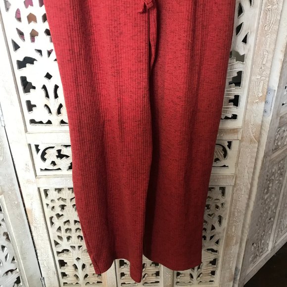 NWT ASOS Red Knit Deep V Neck Tie Waist Jumpsuit 10 - Picture 9 of 13